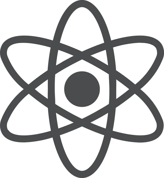 Атомна Піктограма Dna Суцільному Стилі — стоковий вектор