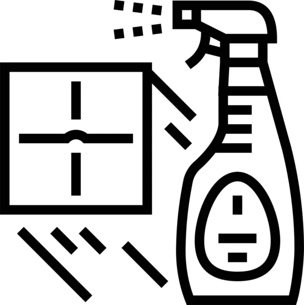 Sprayer Putzt Fliesen Symbol — Stockvektor