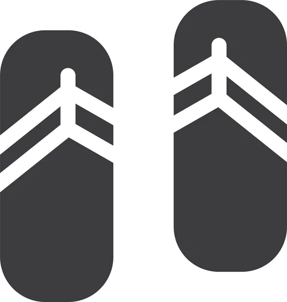 Flipflops Footwear Sandals Icon Tourismhotelshospitality Category — Stock Vector