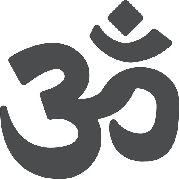 Hinduismus Buddhismus Hinduistische Ikone Solidem Stil — Stockvektor