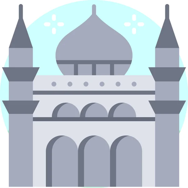 Istanbul Culturas Icono Mezquita Azul — Vector de stock