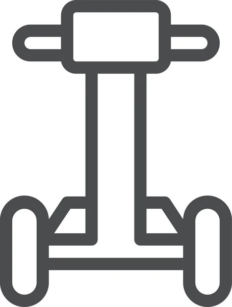 Segway Bromfiets Pictogram Omtrek Stijl — Stockvector