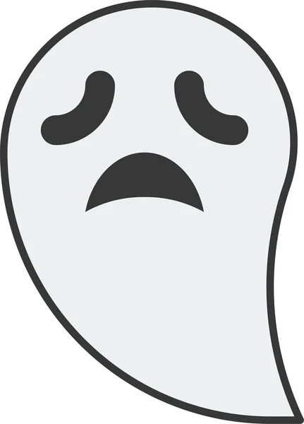 Ghost Halloween Horror Icon Filledoutline Style — Stock Vector