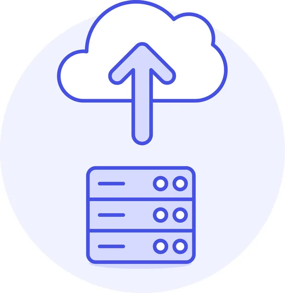 Cloud Computing Internet Icon Filledoutline Style — Stock Vector