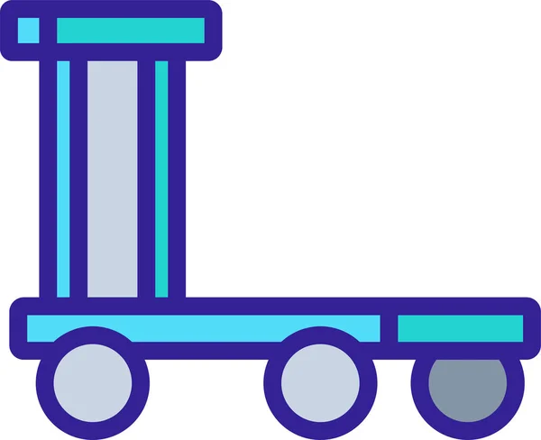 Cargo Handwagen Gesamt Symbol — Stockvektor