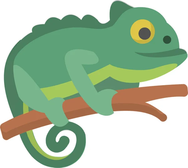 Kameleontti Sammakkoeläin Muutos Kuvake Tasainen Tyyli — vektorikuva
