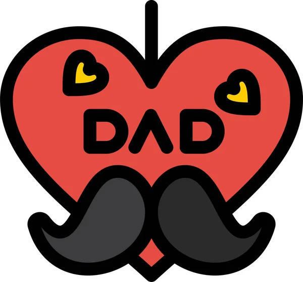 Padre Día Padre Icono Categoría Mothersfathersday — Vector de stock