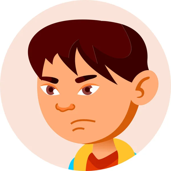 Boy Child China Icon Flat Style — Stock Vector