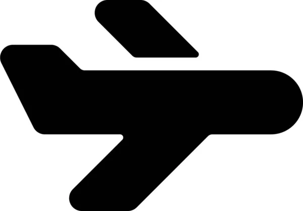 Пригодницький Значок Літака Твердому Стилі — стоковий вектор