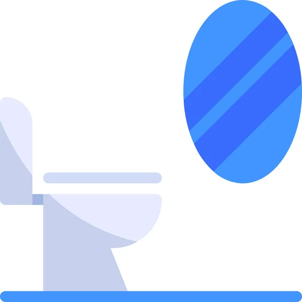 Fürdőszoba Ingatlan Ikon Lakás Stílusban — Stock Vector