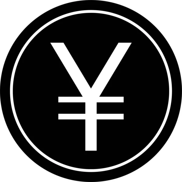 Kinesisk Yuan Mynt Valuta Ikon — Stock vektor
