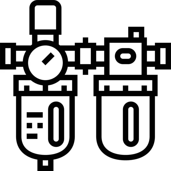 Filter Air Compressor Icon Outline Style — Stock Vector