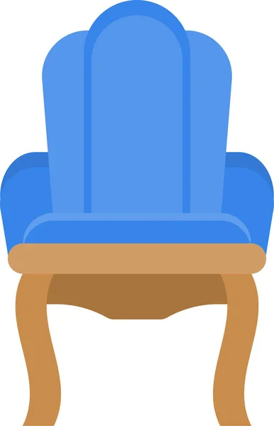 Chair Comfort Couch Icon Flat Style — Stock Vector