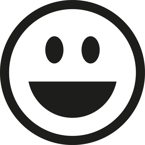 Very Smiley Happy Icon Solid Style — Stock Vector