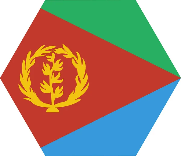 País Eritrea Eritrea Icono Estilo Plano — Archivo Imágenes Vectoriales