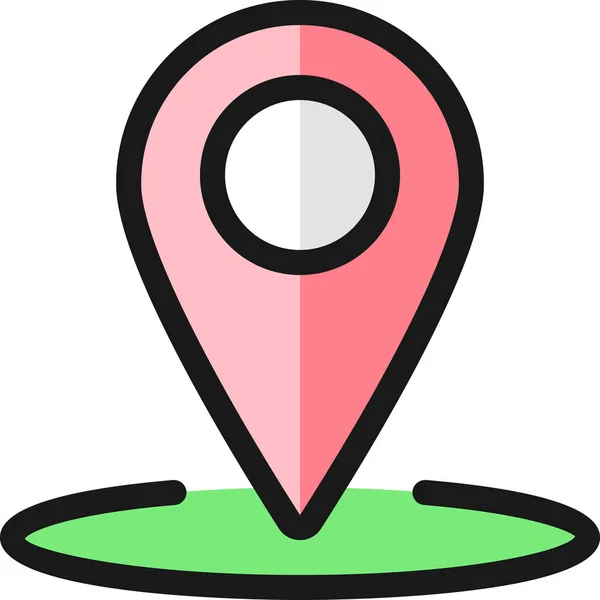 Pin Location Filledoutline Icon Filledoutline Style — Stock Vector