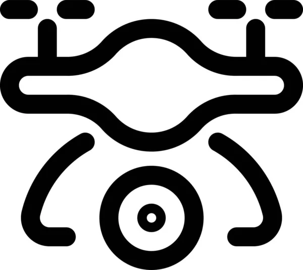 Удаленная Иконка Камеры Дрона Стиле Контура — стоковый вектор