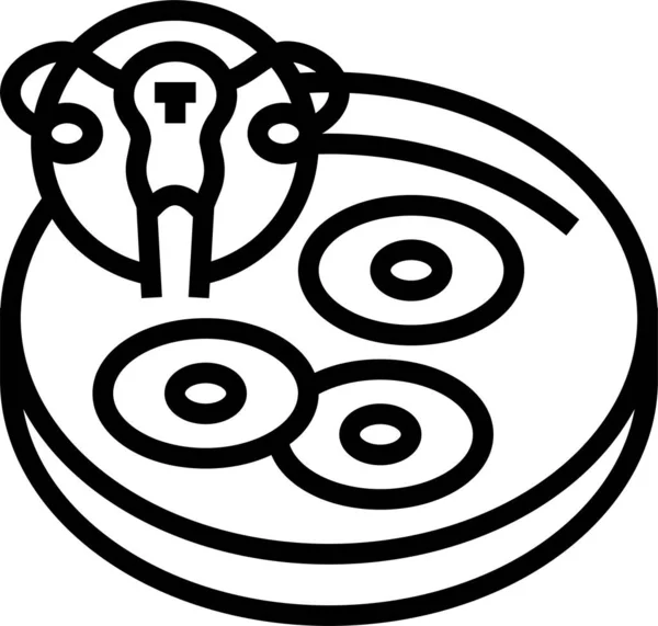 Иконка Подготовки Яйцеклетки Стиле Контура — стоковый вектор
