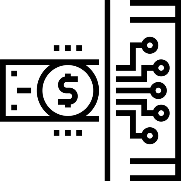 Financiering Electonische Betaling Pictogram — Stockvector