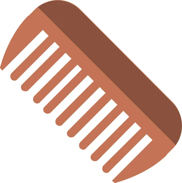 Comb Beauty Groom Icon Flat Style — Stock Vector