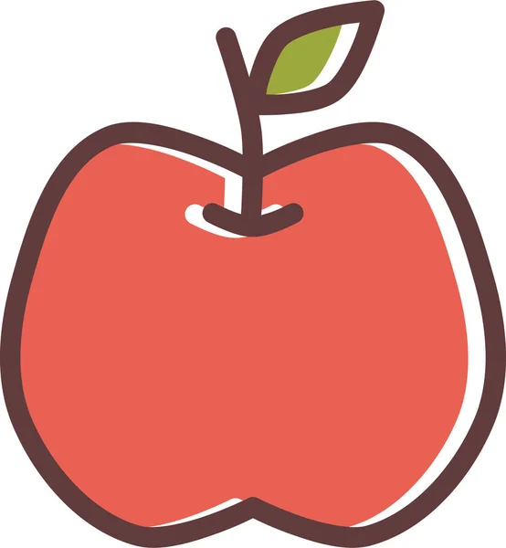 Ikona Dziękczynienia Owoców Jabłka Stylu Filedoutline — Wektor stockowy