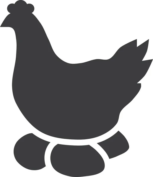 Landwirtschaft Hühnerei Ikone Soliden Stil — Stockvektor