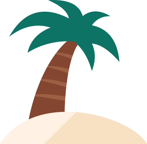 Playa Plana Turismohotelshospitality Icono Estilo Plano — Vector de stock