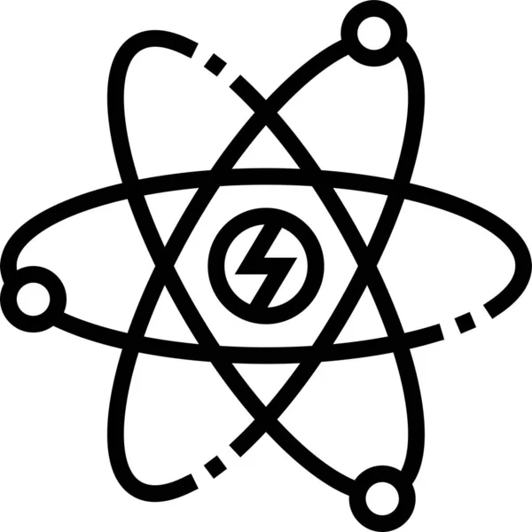 Power Electric Atom Ikone — Stockvektor