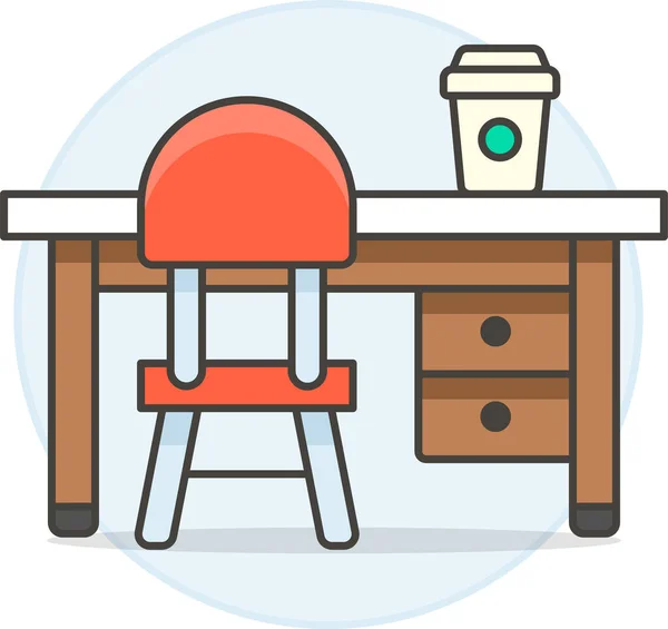 Chair Coffee Desk Icon Businessmanagement Category — Stock Vector