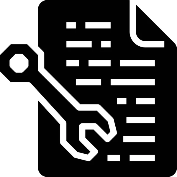Document Modifier Icône Fichier Dans Style Solide — Image vectorielle