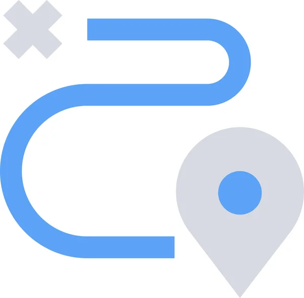 Direction Gps Location Icon Flat Style — стоковый вектор