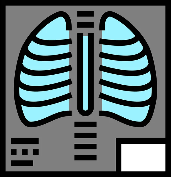 Иконка Рентгеновской Радиологии Стиле Filledoutline — стоковый вектор