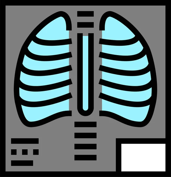 Icono Radiología Rayos Estilo Filledoutline — Archivo Imágenes Vectoriales