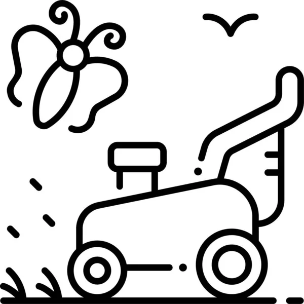 割草机园艺图标 — 图库矢量图片
