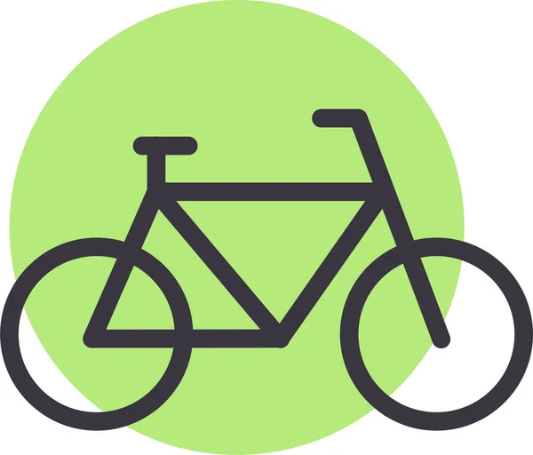 Fahrrad Campus Zyklus Ikone Umrissstil — Stockvektor