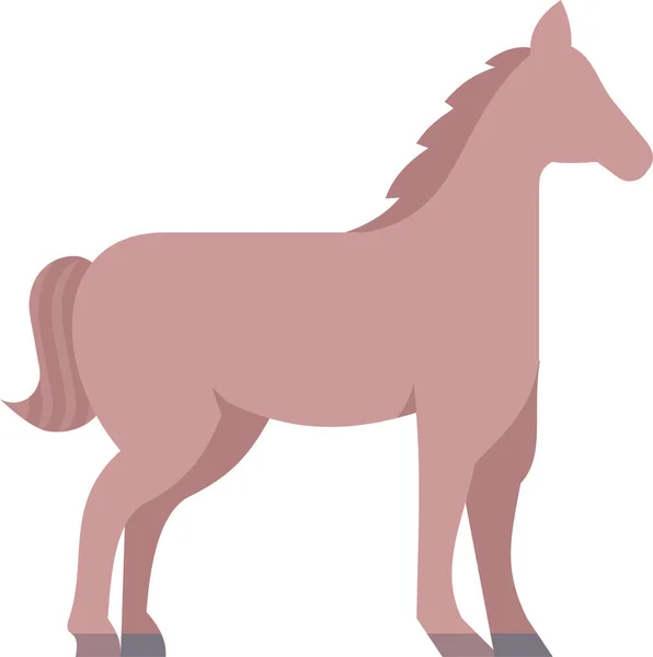 动物农场马的扁平图标 — 图库矢量图片