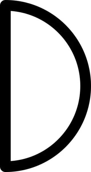 Première Icône Lune Météo Dans Style Contour — Image vectorielle