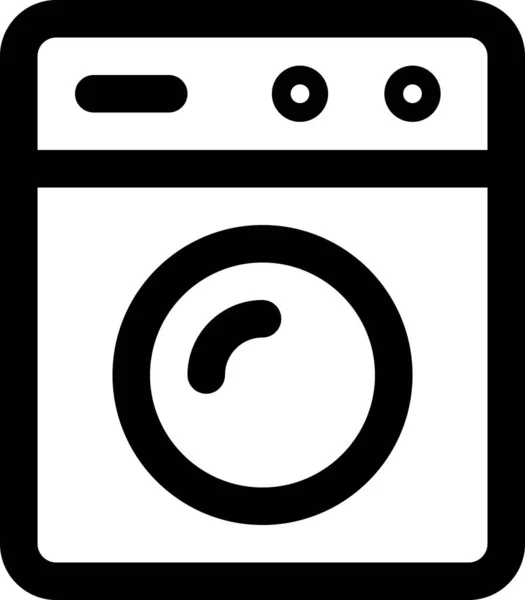 Umrisssymbol Der Waschmaschine Umrissstil — Stockvektor