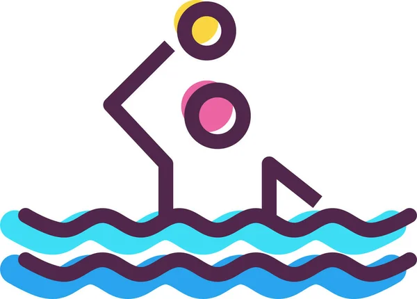 Aquatics Games Olympics Icon Filledoutline Style — 스톡 벡터