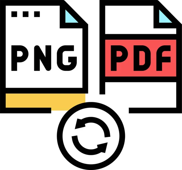 Png Omzetten Naar Pictogram Filedoutline Stijl — Stockvector