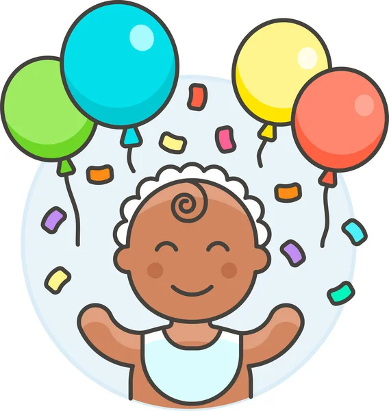 Happy Balloon Baby Icon Категории Familyhome — стоковый вектор