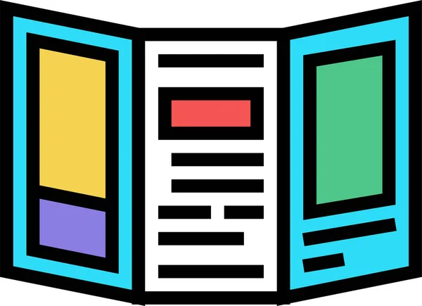 Ícone Fórum Folheto Folheto Folheto Folheto —  Vetores de Stock
