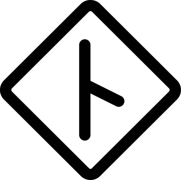 Straßenschild Symbol Umriss Stil — Stockvektor