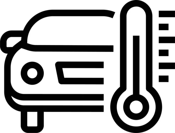 汽车发动机维修图标 轮廓风格 — 图库矢量图片