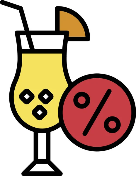 Beverage Cocktail Drinks Icon Summer Category — Stock Vector