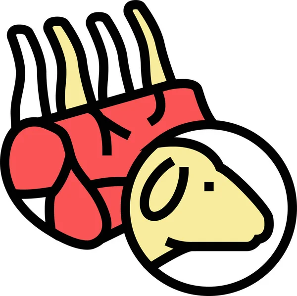 Ikona Wędzonego Mięsa Baraniny — Wektor stockowy