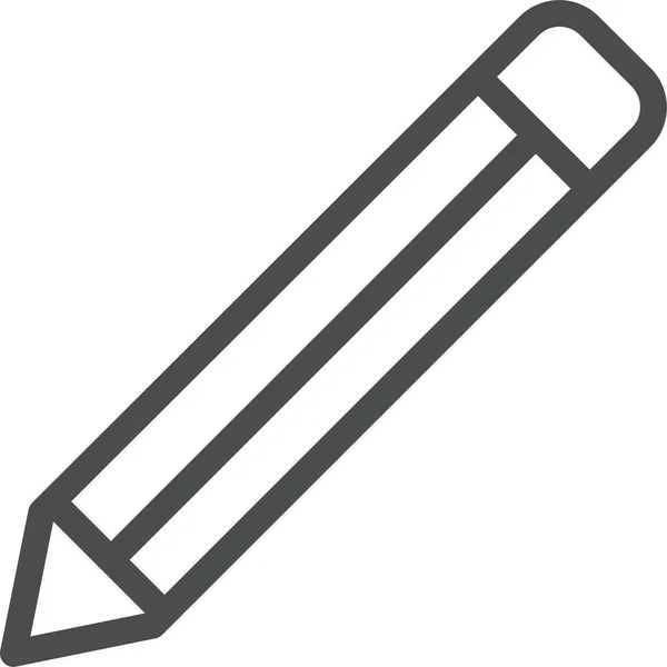 Desenho Lápis Ícone Estilo Esboço — Vetor de Stock