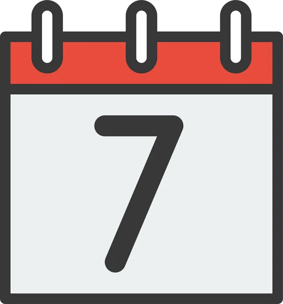 Ikona Dnia Kalendarzowego Stylu Filledoutline — Wektor stockowy