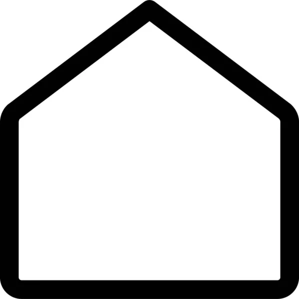 Home House Mapa Ícone Estilo Esboço — Vetor de Stock