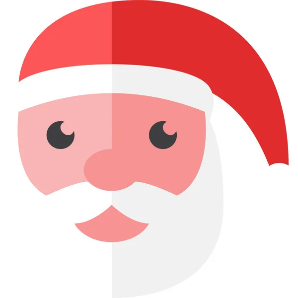 Weihnachtsmann Hut Flache Ikone Flachen Stil — Stockvektor
